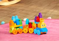 MEGA Bloks Bouwspeelgoed. ABC-blokkentreinset met geluiden en muziek, muzikale ABC-trein, educatief speelgoed voor peuters van 1 - 3, FWK22 - thumbnail