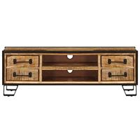 Tv-meubel met lades 120x30x40 cm massief mangohout - thumbnail