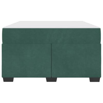 Bedframe met matras met matras Donkergroen 120 x 190 cm Fluweel