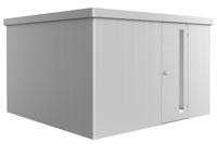 Biohort Neo 4D metalen tuinhuis enkele deur zilver 348x348 cm- Plat dak- Metaal- Biohort - thumbnail