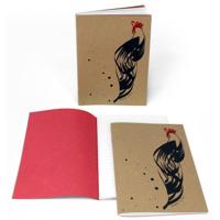 Arbos schrift kip leren kaft lichtbruin 15x21 cm - thumbnail