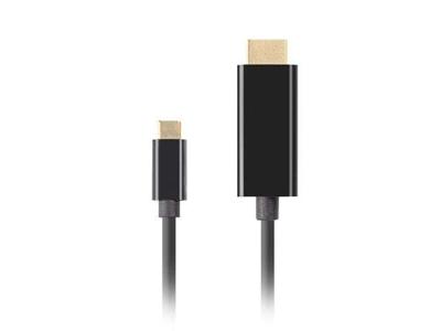 LANBERG KABEL USB-C(M)->HDMI(M) 1M 4K 60HZ ZWART