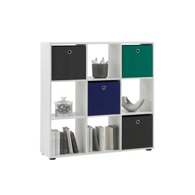 Vakkenkast Camiel Wit - 104x33x107 cm - 9 vakken Vakkenkast Camiel Wit - 104x33x107 cm - 9 vakken