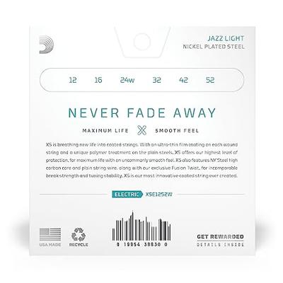 D&apos;Addario XSE1252W XS Nickel Plated Steel Jazz Light 12-52 snarenset voor elektrische gitaar