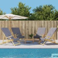 VidaXL Strandhanddoeken 4 st 400 g/m² 60x135 cm stof antracietkleurig - thumbnail