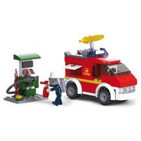 Sluban Fire Brigade Emergency Vehicle and Fuel Pump bouwstenen set (M38-B0623) - thumbnail
