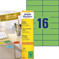 Etiket avery 3454 105x37mm groen 1600st - thumbnail
