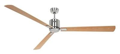 CasaFan ECO NEO III 180-4 BN-AH/BU WiFi Flügel Ahorn/Buche Plafondventilator 28 W (Ø x h) 180 cm x 360 mm Chroom (geborsteld) Met afstandsbediening, Timer, Met