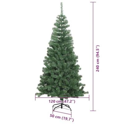 VidaXL Kerstboom met 300 led met standaard groen 240 cm pvc VidaXL Kerstboom met 300 led met standaard groen 240 cm pvc