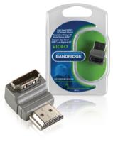 Bandridge BVP133 High Speed Hdmi Met Ethernet Adapter 90° Haaks Hdmi-connector - Hdmi Female Grijs - thumbnail