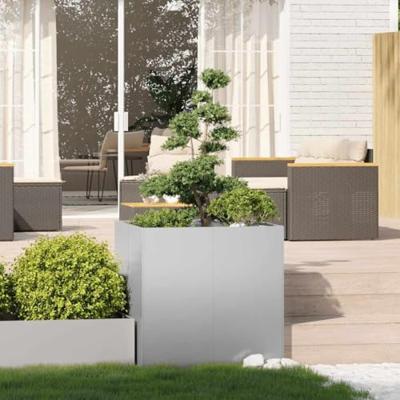 VidaXL Plantenbak 80x80x80 cm gegalvaniseerd staal