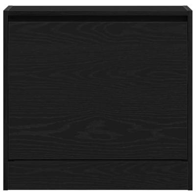 VidaXL Schoenenkast met plank zwart eiken 60 x 21 x 57 cm bewerkt hout