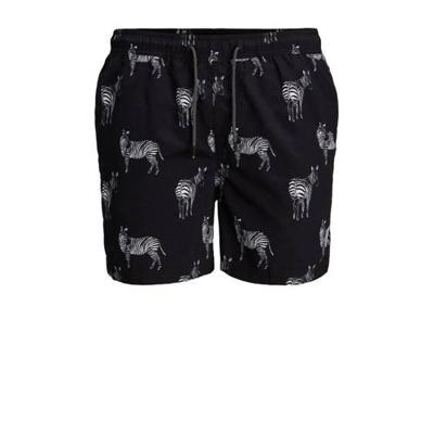 JACK & JONES JEANS INTELLIGENCE zwemshort Bali met all over print zwart