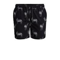JACK & JONES JEANS INTELLIGENCE zwemshort Bali met all over print zwart - thumbnail