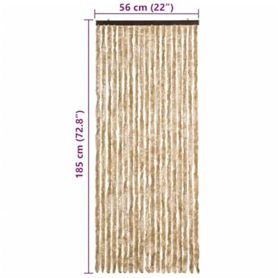 VidaXL Vliegengordijn 56x185 cm chenille beige