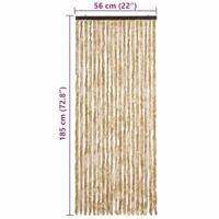 VidaXL Vliegengordijn 56x185 cm chenille beige - thumbnail