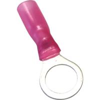 TRU COMPONENTS 1583110 Ringkabelschoen Met krimpkous Dwarsdoorsnede (max.): 1.50 mm² Deels geïsoleerd Rood 1 stuk(s) - thumbnail