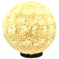 Ronde Staande Lamp van Zeeschelpen (Wit) - thumbnail