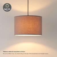 Moderne lampenkap Bling | cilinder | 30/30/20cm | Antraciet | stoffen lampenkap gemaakt van stof | voor E27 lamphouder | RoHS getest | voor tafellamp, vloerlamp - thumbnail