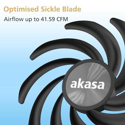 Akasa Alucia XS12 Computer behuizing Koelplaat/radiatoren Zwart 1 stuk(s)