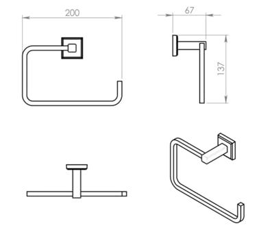 Toiletrolhouder Sapho Colorado 20x13.7 Chroom Sapho