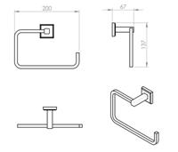 Toiletrolhouder Sapho Colorado 20x13.7 Chroom Sapho - thumbnail