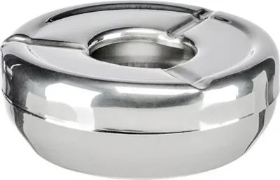 HI RVS asbak - 12 cm - Zilver