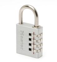 Masterlock 40mm - solid aluminium body with brushed metal finish - 27mm chrome pl - 7640EURD - thumbnail