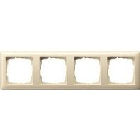 Gira standaard 55 afdekraam 4-voudig creme glanzend 021401 - thumbnail