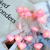 LED Fairy lichten liefde hart lantaarn navidad String Lights Vakantiewoningen verlichting slaapkamer huis decoracion 3m 20LEDs (roze) - thumbnail