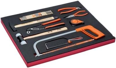 Bahco Foaminlay Fit&Go 3/3 met slaggereedschap | tangen en metaalzagen - 9-delig - FF1A41