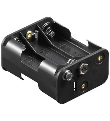Goobay 11467 Batterijhouder Aantal cellen: 6 AA (penlite) Drukknopaansluiting (l x b x h) 58 x 28 x 47 mm