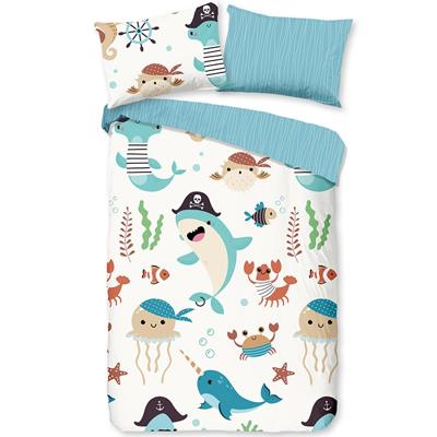 Good Morning Kinderdekbedovertrek "zeedieren" - Multi - (140x200/220 cm) - Katoen Good Morning Kinderdekbedovertrek "zeedieren" - Multi - (140x200/220 cm) - Katoen