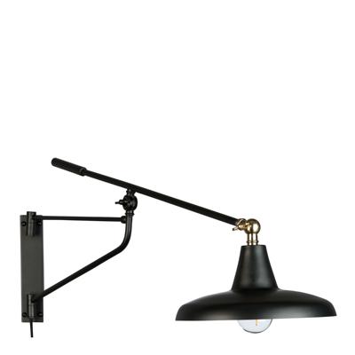 Dutchbone Wandlamp 'Hector' 30cm, kleur Zwart
