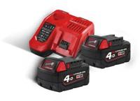 Milwaukee M18 NRG-402 Accu Starterset 18V 2x 4.0Ah - 4933459215 - thumbnail