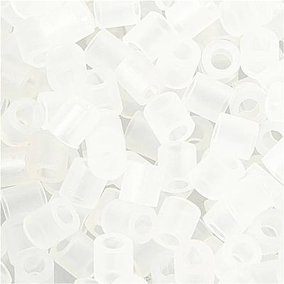 NABBI Strijkkralen, afm 5x5 mm, gatgrootte 2,5 mm, medium, doorzichtig transparant (32264), 6000 stuk/ 1 doos
