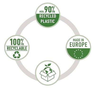 Tijdschriftcassette Leitz recycle A4 zwart | 6 stuks