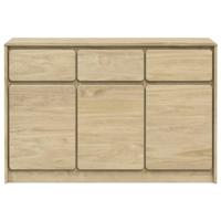 Dressoir SAUDA 114x43x75,5 cm massief grenenhout eikenkleurig - thumbnail