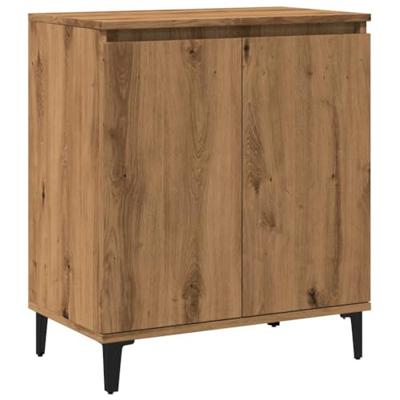Dressoir 60x35x70 cm bewerkt hout artisanaal eikenkleur