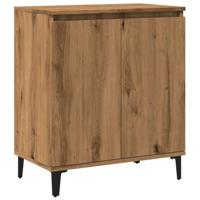 Dressoir 60x35x70 cm bewerkt hout artisanaal eikenkleur - thumbnail
