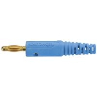 Schützinger Veerkorfstekker Stift-Ø: 4 mm Blauw 1 stuk(s) - thumbnail