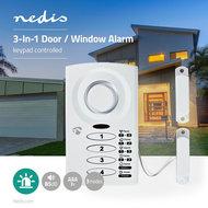 Nedis Deurstop-Raamalarm | 3x AAA/LR03 | Wit | 1 stuks - ALRMD30WT ALRMD30WT