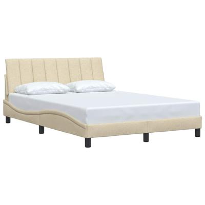 Bedframe zonder matras "Hanko" stof crèmekleurig 180x200 cm