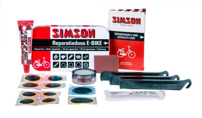 Simson Reparatiedoos e-bike aluminium rood/wit 14-delig