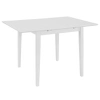 vidaXL Eettafel verlengbaar (80-120)x80x74 cm MDF wit - thumbnail