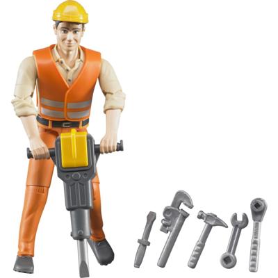 Bruder Bouwvakker met accessoires 1:16