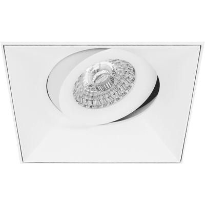 Spot Armatuur GU10 - Pragmi Nivas Pro - GU10 Inbouwspot - Vierkant - Wit - Aluminium - Trimless - Kantelbaar - 150mm