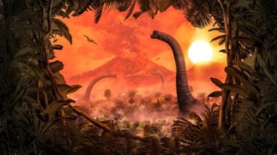 Komar Into Adventure Fotobehang Brachiosaurus Panorama - IAX10-0021