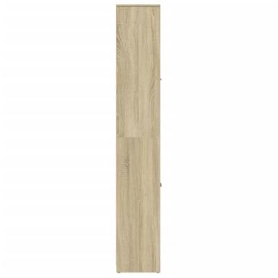 Badkamerkast 30x30x183,5 cm spaanplaat sonoma eikenkleurig