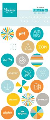 Marianne Design • decoration chipboard nederlands "zon, zee, strand"